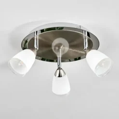 hofstein Plafonnier Holualoa LED Nickel mat, 3 lumières