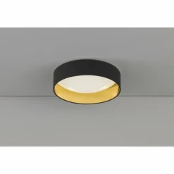 Lampes En Tissu-Luminaires Fischer & Honsel Plafonnier Honsel Sete LED Noir, 1 lumière