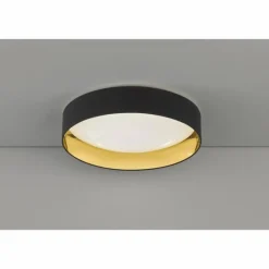 Lampes En Tissu-Luminaires Fischer & Honsel Plafonnier Honsel Sete LED Noir, 1 lumière
