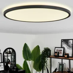 hofstein Plafonnier Hooper LED Noir, 1 lumière