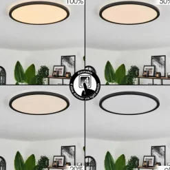 hofstein Plafonnier Hooper LED Noir, 1 lumière