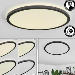 hofstein Plafonnier Hooper LED Noir, 1 lumière