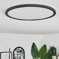 hofstein Plafonnier Hooper LED Noir, 1 lumière