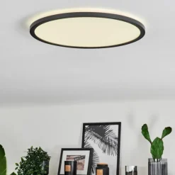 hofstein Plafonnier Hooper LED Noir, 1 lumière