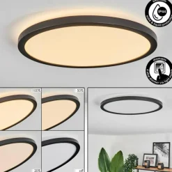 hofstein Plafonnier Hooper LED Noir, 1 lumière