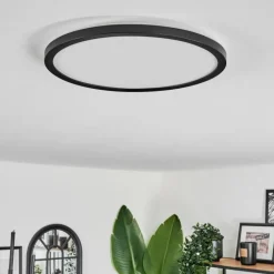 hofstein Plafonnier Hooper LED Noir, 1 lumière