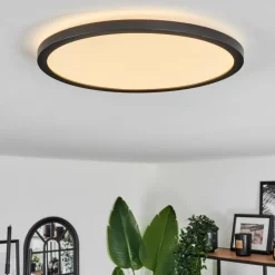 hofstein Plafonnier Hooper LED Noir, 1 lumière