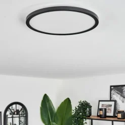 hofstein Plafonnier Hooper LED Noir, 1 lumière