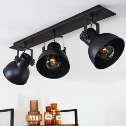 Lampes Industrielles-hofstein Plafonnier Hora Noir, 3 lumières
