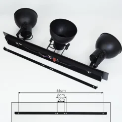 Lampes Industrielles-hofstein Plafonnier Hora Noir, 3 lumières