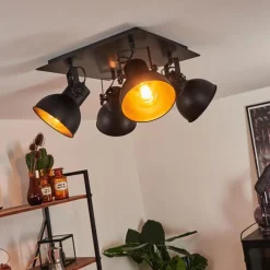 hofstein Plafonnier Hora Noir, 4 lumières