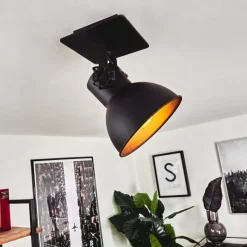 Lampes Industrielles-hofstein Plafonnier Hora Noir, 1 lumière