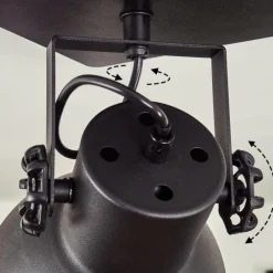 Lampes Industrielles-hofstein Plafonnier Hora Noir, 1 lumière