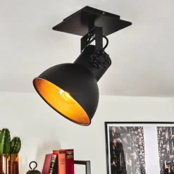 Lampes Industrielles-hofstein Plafonnier Hora Noir, 1 lumière