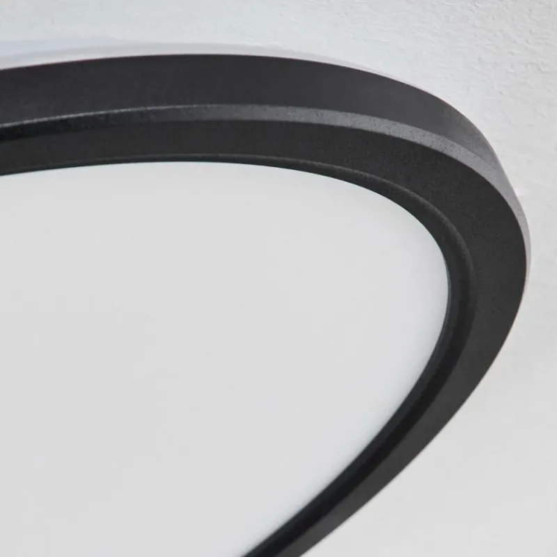 hofstein Plafonnier Hortinhas LED Noir, 1 lumière, Télécommandes, Changeur de couleurs