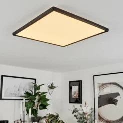 hofstein Plafonnier Hortinhas LED Noir, 1 lumière, Télécommandes, Changeur de couleurs