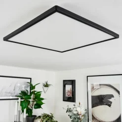 hofstein Plafonnier Hortinhas LED Noir, 1 lumière, Télécommandes, Changeur de couleurs