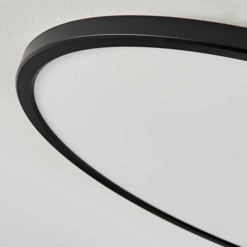 hofstein Plafonnier Hortinhas LED Noir, 1 lumière, Télécommandes, Changeur de couleurs