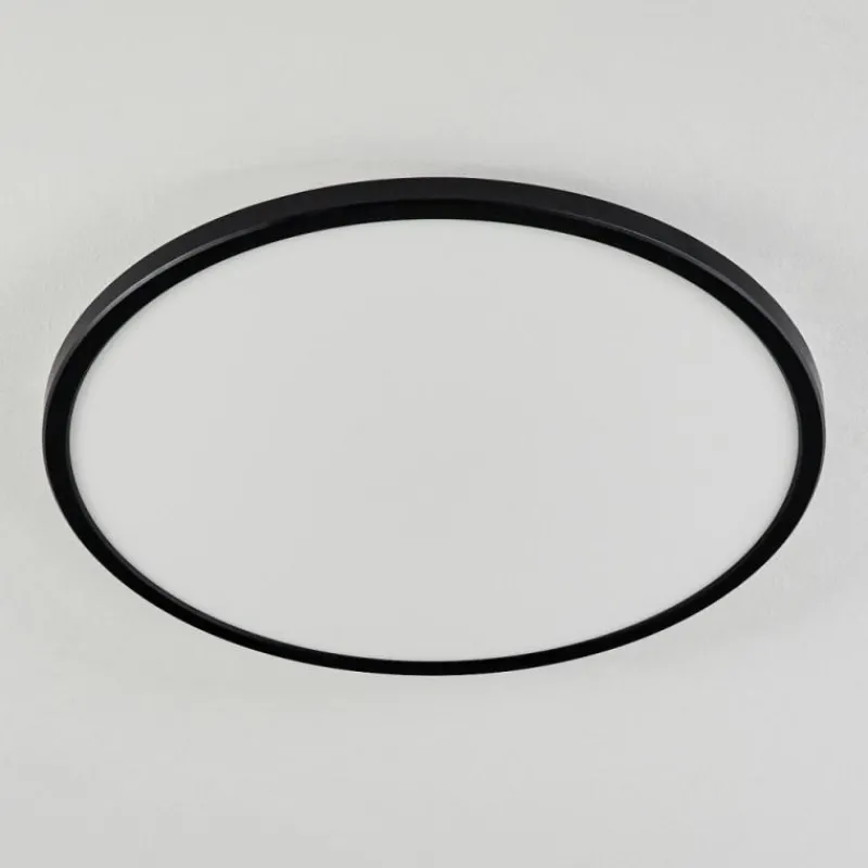 hofstein Plafonnier Hortinhas LED Noir, 1 lumière, Télécommandes, Changeur de couleurs