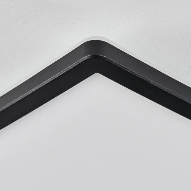 hofstein Plafonnier Hortinhas LED Noir, 1 lumière, Télécommandes, Changeur de couleurs