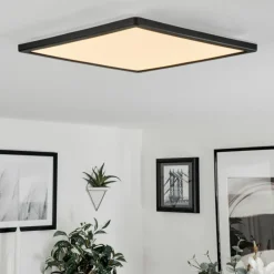 hofstein Plafonnier Hortinhas LED Noir, 1 lumière, Télécommandes, Changeur de couleurs