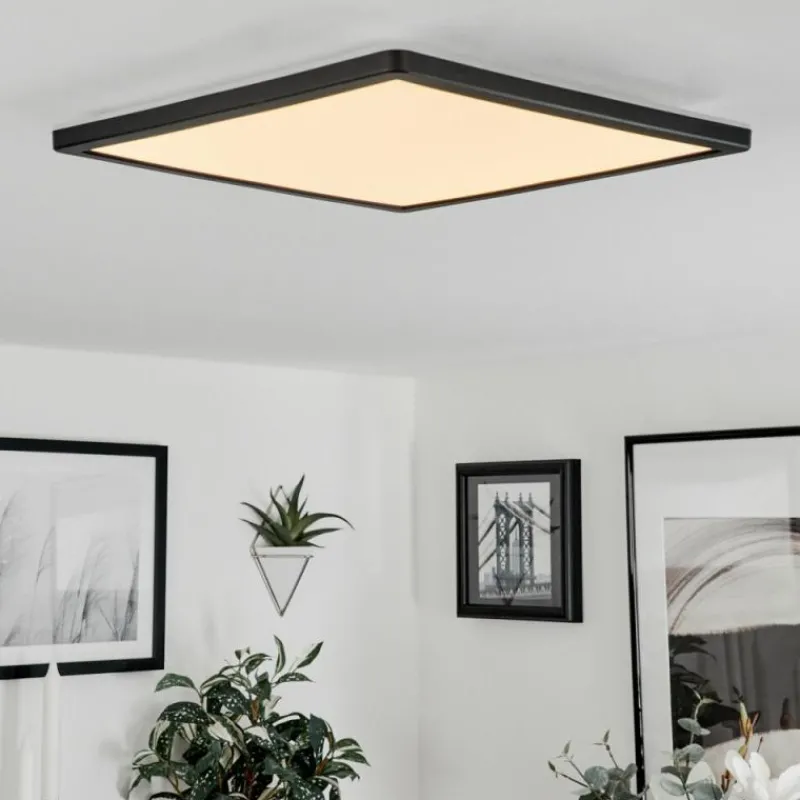 hofstein Plafonnier Hortinhas LED Noir, 1 lumière, Télécommandes, Changeur de couleurs