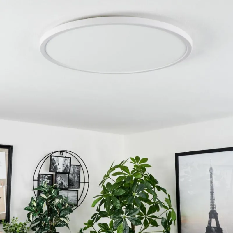 hofstein Plafonnier Hortinhas LED Blanc, 1 lumière, Télécommandes, Changeur de couleurs