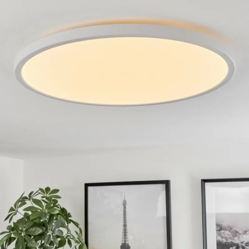 hofstein Plafonnier Hortinhas LED Blanc, 1 lumière, Télécommandes, Changeur de couleurs