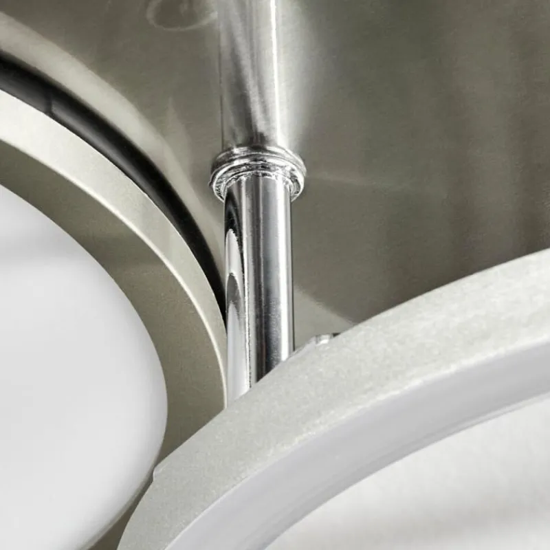 hofstein Plafonnier Hosum LED Nickel mat, 1 lumière