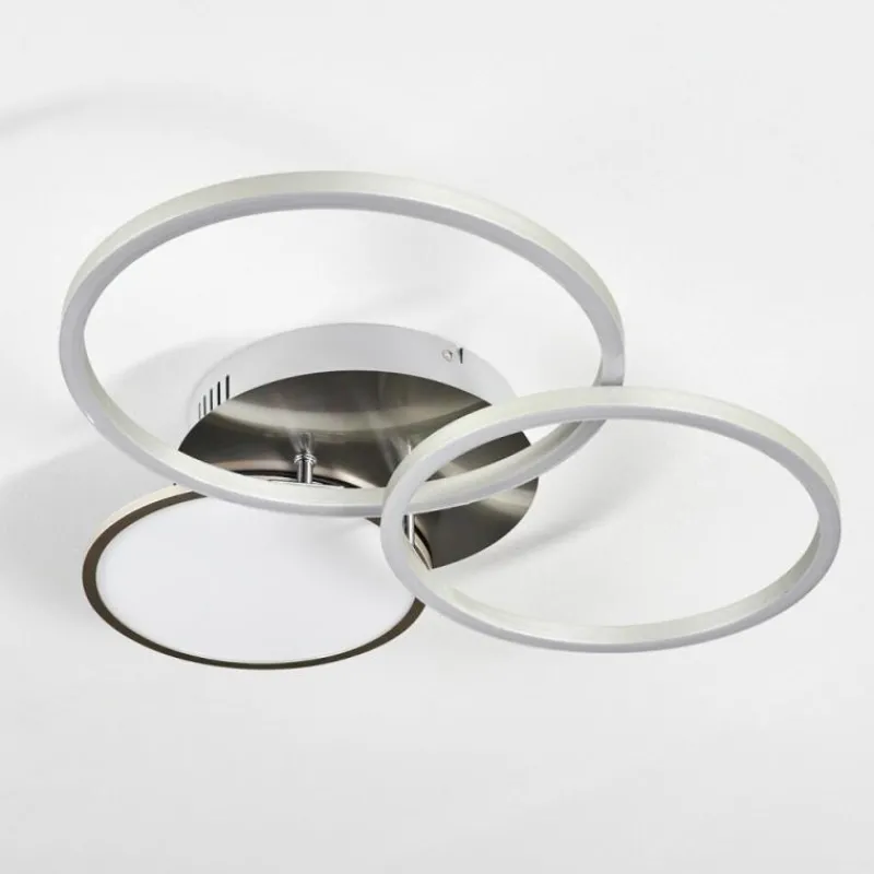 hofstein Plafonnier Hosum LED Nickel mat, 1 lumière