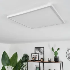 hofstein Plafonnier Hotinhas LED Blanc, 1 lumière, Télécommandes, Changeur de couleurs