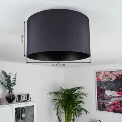 Lampes En Tissu-hofstein Plafonnier Huarate Noir, 1 lumière