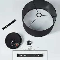 Lampes En Tissu-hofstein Plafonnier Huarate Noir, 1 lumière