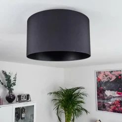 Lampes En Tissu-hofstein Plafonnier Huarate Noir, 1 lumière