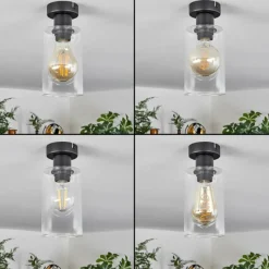 hofstein Plafonnier Hunouri Noir, 1 lumière