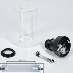 hofstein Plafonnier Hunouri Noir, 1 lumière