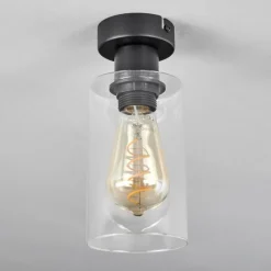 hofstein Plafonnier Hunouri Noir, 1 lumière