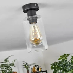 hofstein Plafonnier Hunouri Noir, 1 lumière