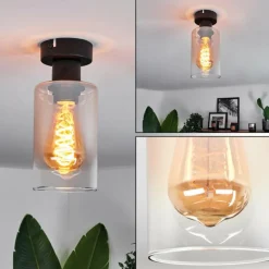 hofstein Plafonnier Hunouri Noir, 1 lumière