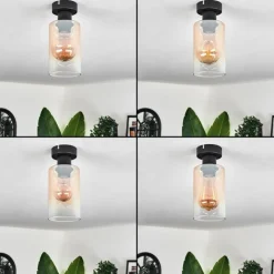 hofstein Plafonnier Hunouri Noir, 1 lumière