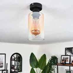 hofstein Plafonnier Hunouri Noir, 1 lumière