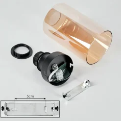 hofstein Plafonnier Hunouri Noir, 1 lumière