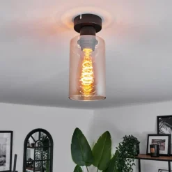 hofstein Plafonnier Hunouri Noir, 1 lumière