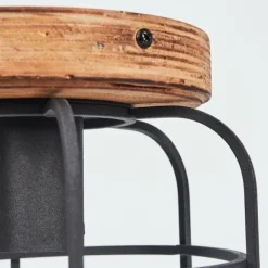 Lampes Vintages & Rétros-hofstein Plafonnier Husvik Bois foncé, 1 lumière