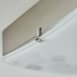 hofstein Plafonnier Hutton LED Nickel mat, 1 lumière