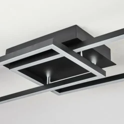 hofstein Plafonnier Hyacinthe LED Chrome, Noir, 1 lumière