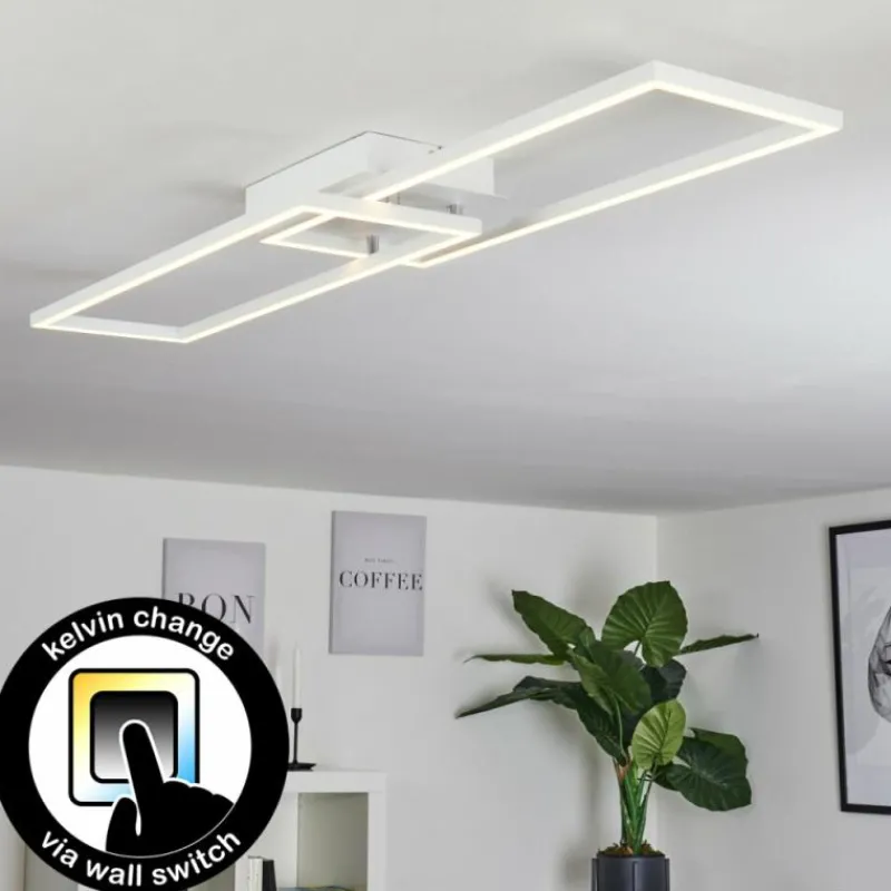 hofstein Plafonnier Hyacinthe LED Chrome, Blanc, 1 lumière