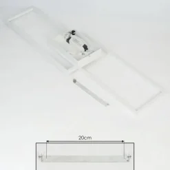 hofstein Plafonnier Hyacinthe LED Chrome, Blanc, 1 lumière