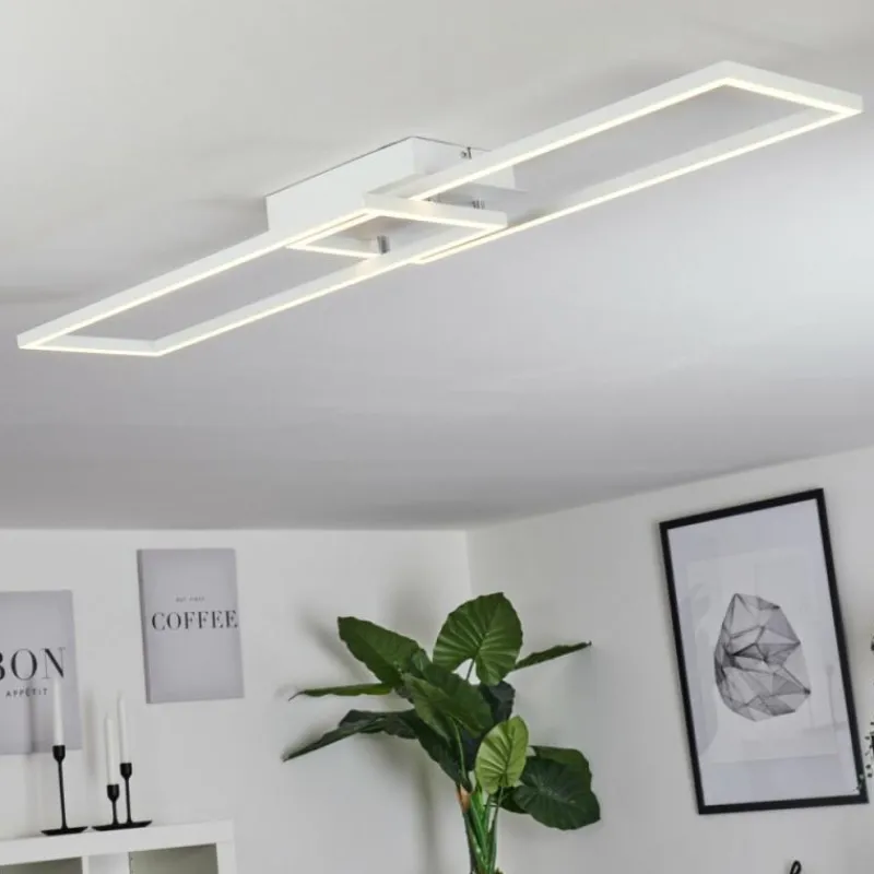 hofstein Plafonnier Hyacinthe LED Chrome, Blanc, 1 lumière