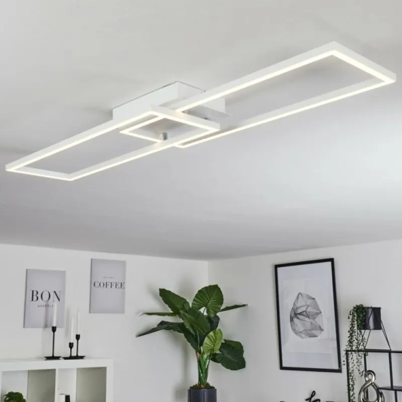 hofstein Plafonnier Hyacinthe LED Chrome, Blanc, 1 lumière